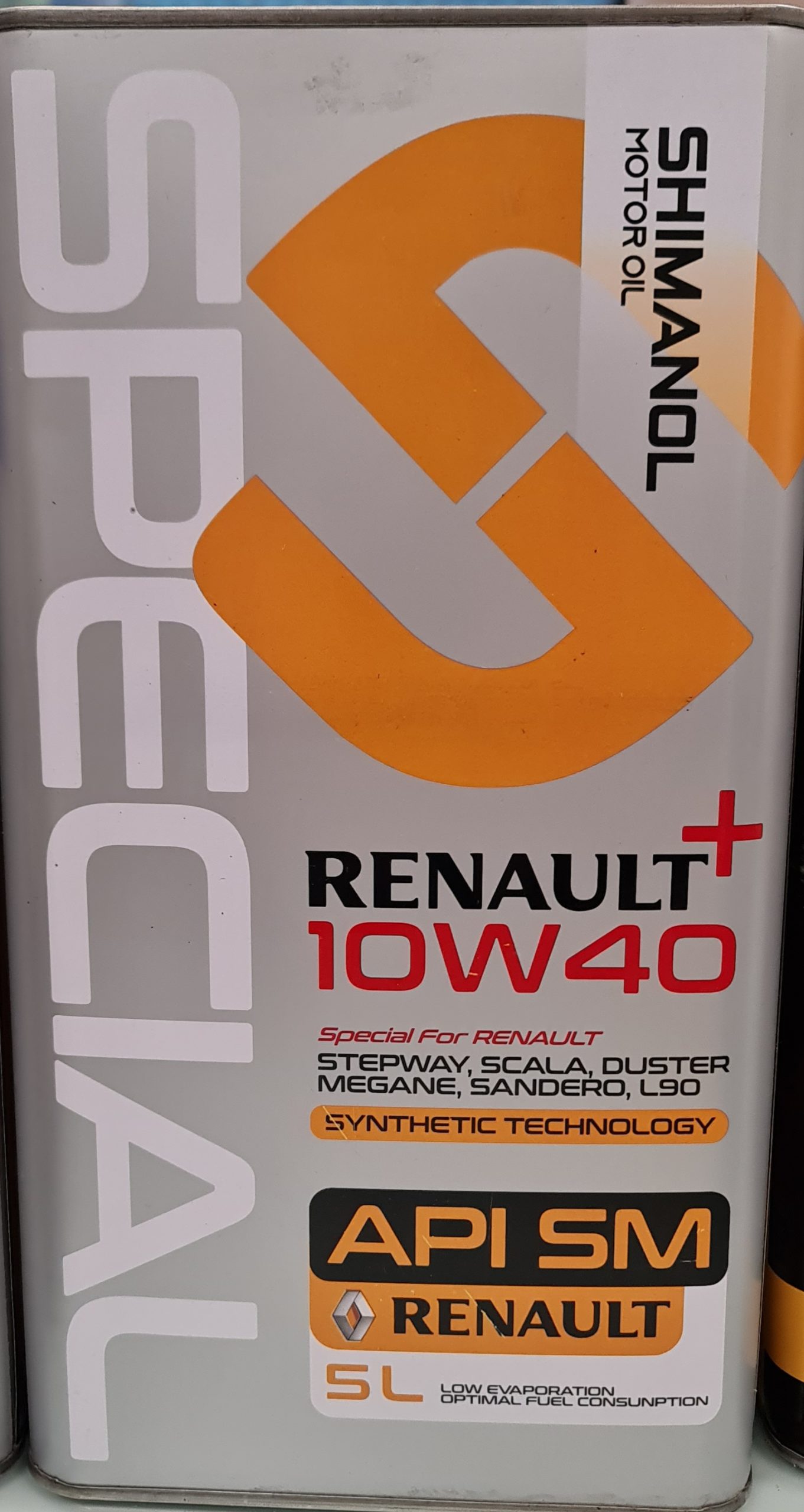 10W40 RENAULT روغن موتور شیمانول 10W40 Renault API SM پنج لیتری - Image 1